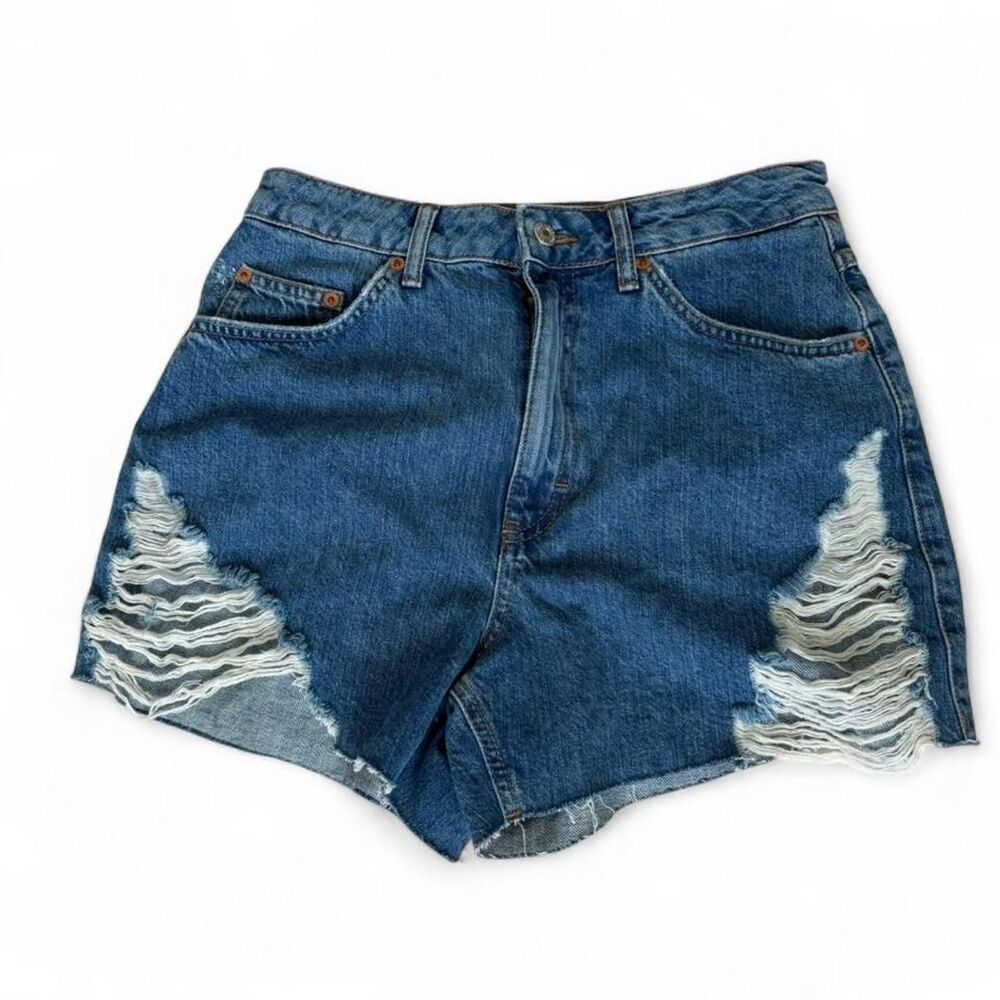 Topshop NWT Women's Frayed Denim Shorts Size 6